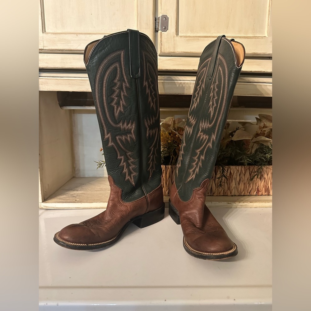 Ladies 7 Calvin Allen Stovepipe Western Cowboy Boots